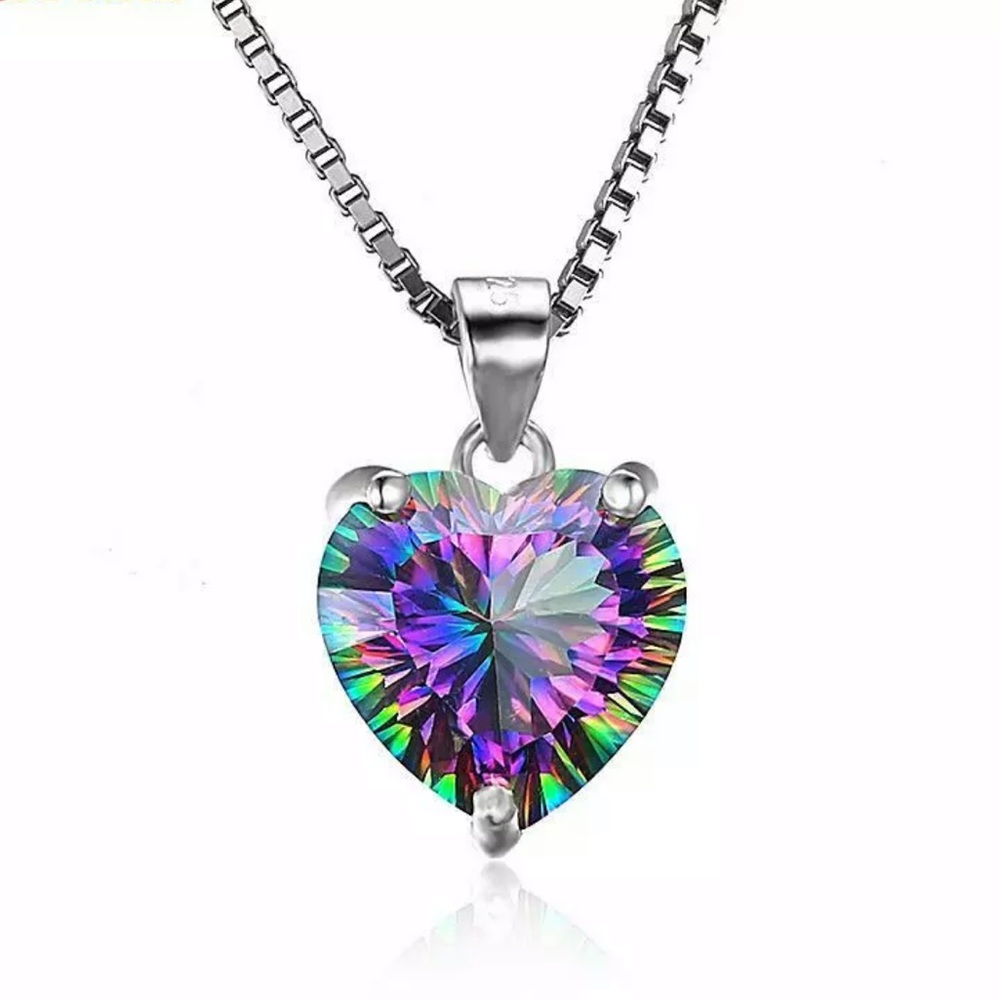 Heart 925 Silver Plated Pendant Necklace